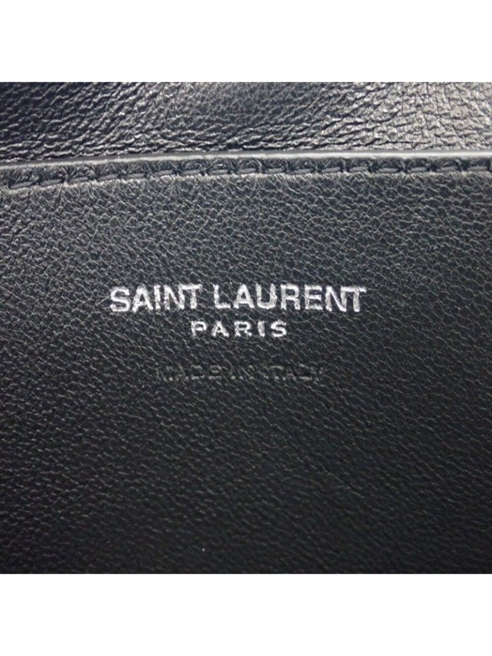 Saint Laurent Large Puffy Pouch Clutch Lambskin Black Silver - Picture 9 of 14